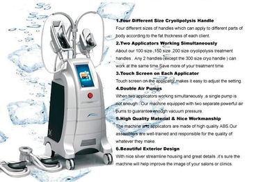 4D de Machine die van het lichaamsvermageringsdieet Vette Rand 360 bevriezen die 4 Handvatten Cryolipolysis koelen